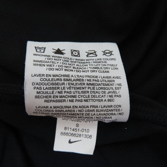 Nike Womens Small Black Mesh Accent Short Sleeve Athletic T Shirt Top Dri Fit - Picture 8 of 9